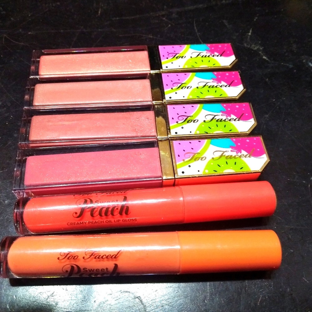Too Faced lip gloss and oil
